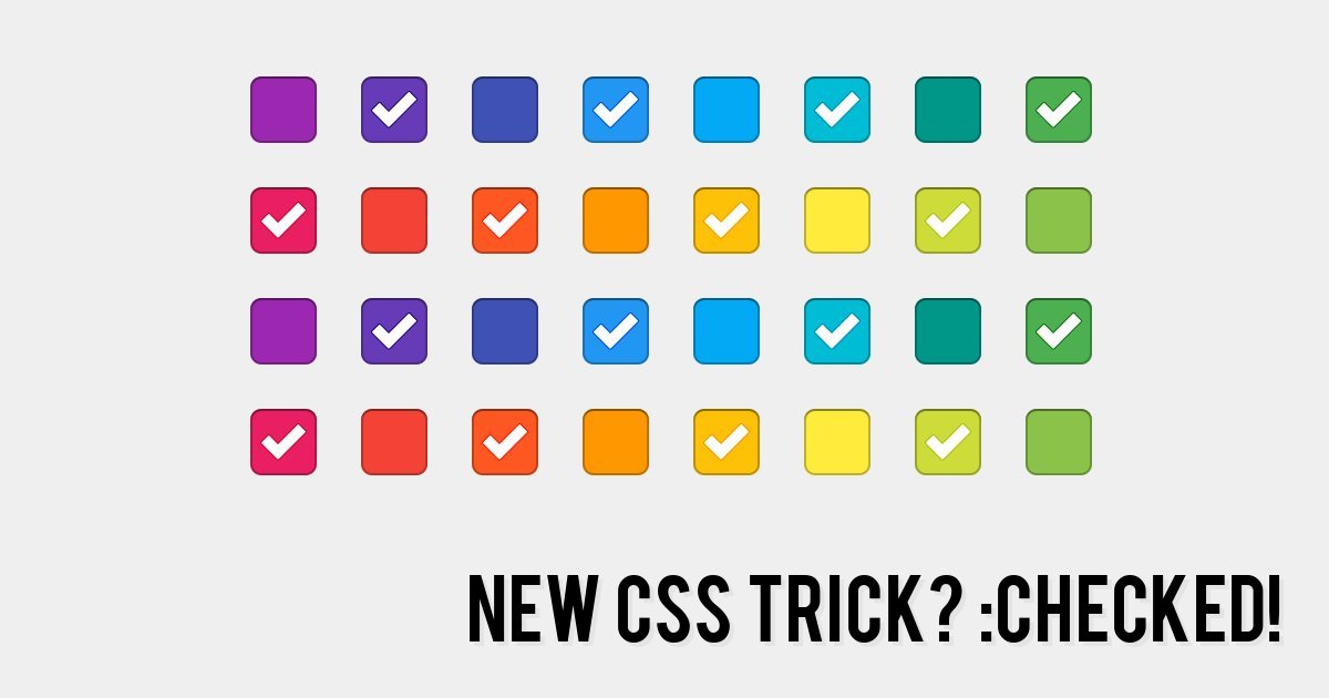 New CSS trick? :checked!